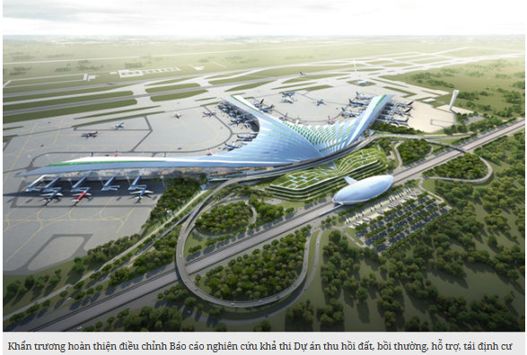 Điều chỉnh Báo cáo nghiên cứu khả thi Dự án thu hồi đất, tái định cư sân bay Long Thành